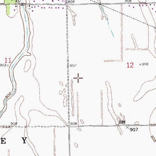 Topographic Map of Fargo Davies High School, ND