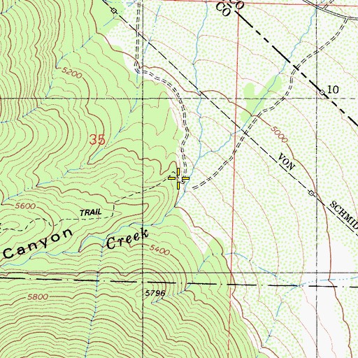 Topographic Map of Fay Canyon, CA
