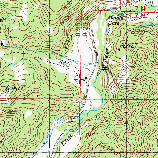 Topographic Map of Philatro Ranch, CA
