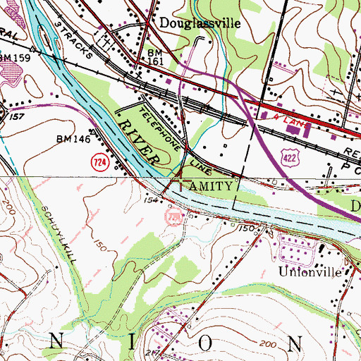 Topographic Map of Leaf Creek, PA