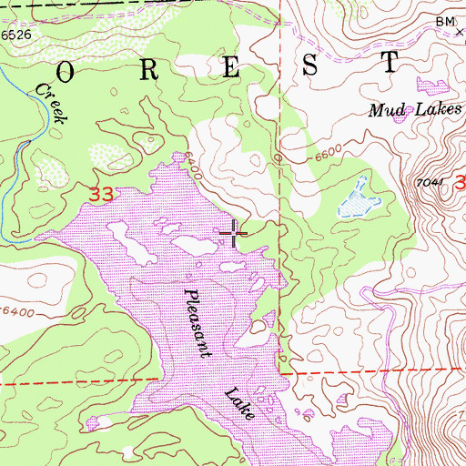 Topographic Map of Pleasant Boat-In Campground, CA