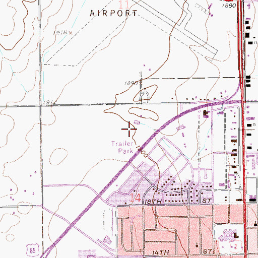 Topographic Map of Trinity Christian School, ND