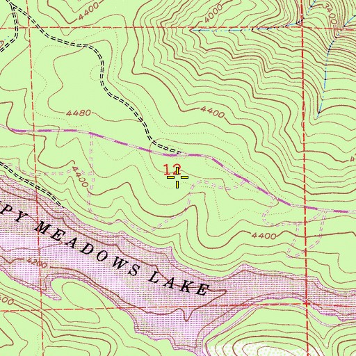 Topographic Map of Black Oak Campground, CA