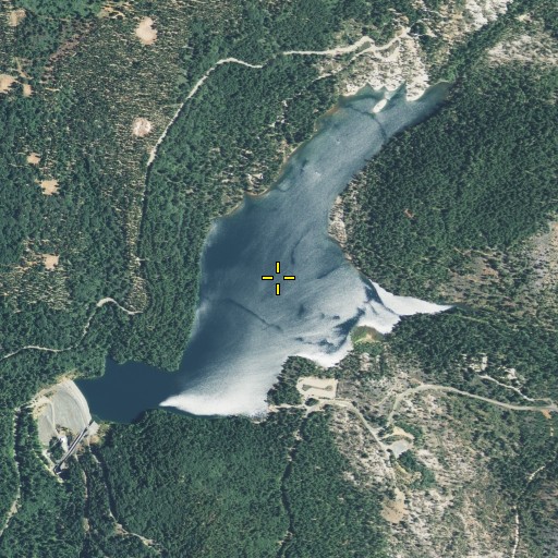 Aerial/Satellite Image of Sugar Pine Reservoir, CA