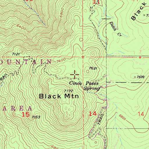 Topographic Map of Boulder Basin Group, CA
