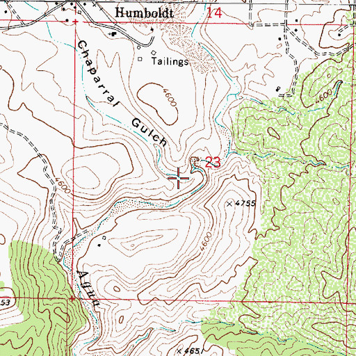 Topographic Map of Chaparral Gulch, AZ