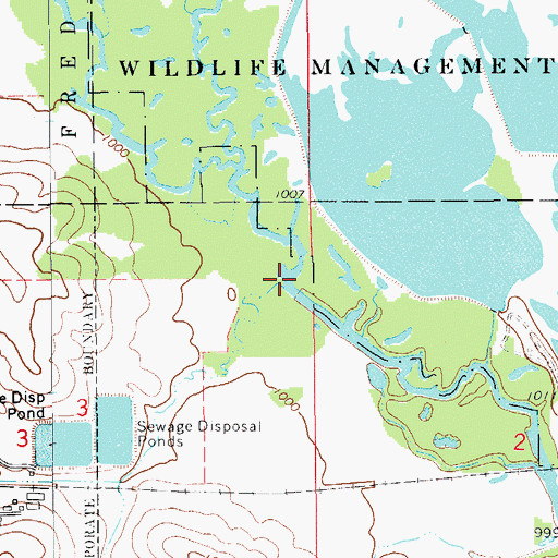 Topographic Map of Sweet Water Creek, IA