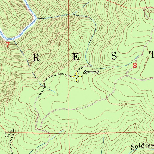 Topographic Map of Rice Cabin, CA