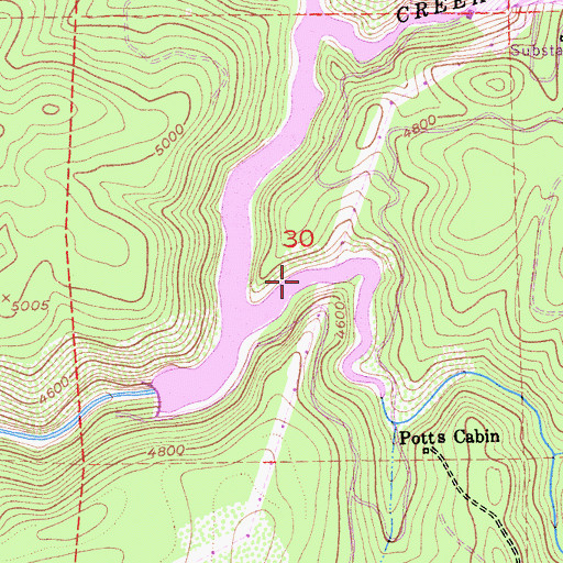 Topographic Map of Junction Reservoir, CA