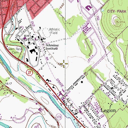 Topographic Map of Kerr County Sheriff's Office, TX