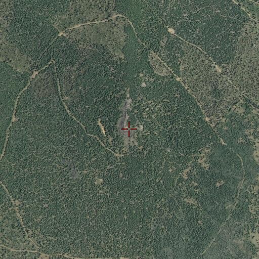 Aerial/Satellite Image of Harvey Mountain Lookout, CA