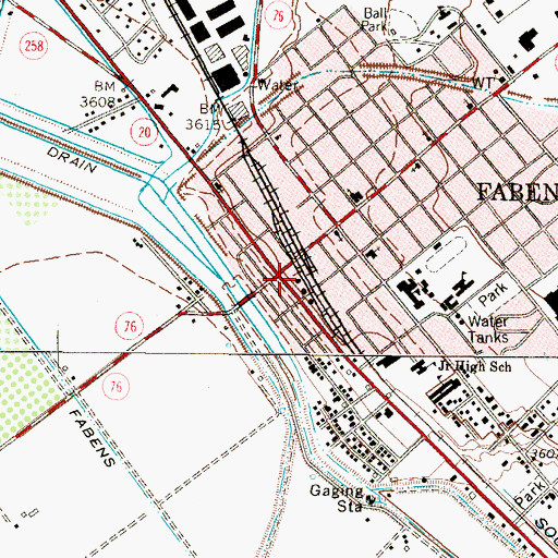 Topographic Map of El Paso County Sheriff's Office Fabins Substation, TX