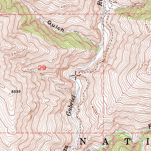 Topographic Map of PL and P Trail, CA