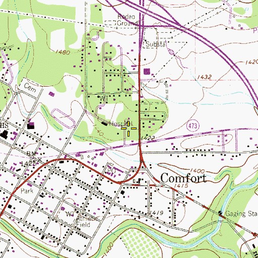 Topographic Map of Kendall County Constable's Office Precinct 4, TX