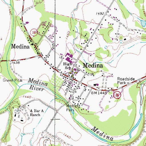 Topographic Map of Bandera County Constable's Office Precinct 3, TX