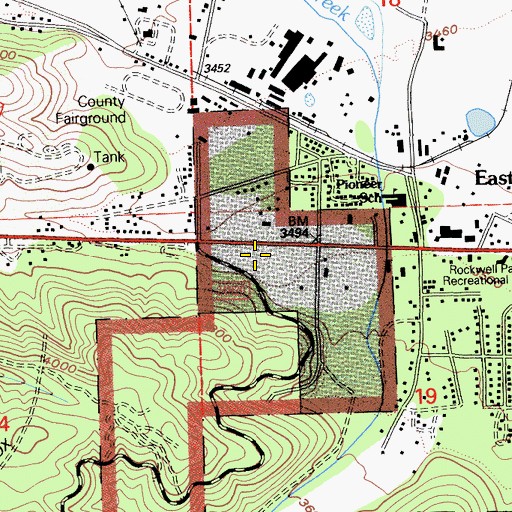 Topographic Map of Plumas County Sheriff's Office Headquarters, CA