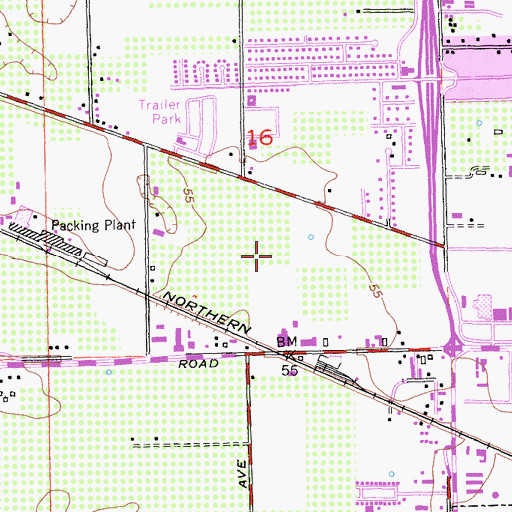 Topographic Map of Yuba City Police Department, CA