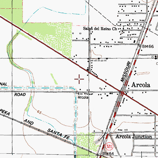 Topographic Map of Arcola Police Department, TX