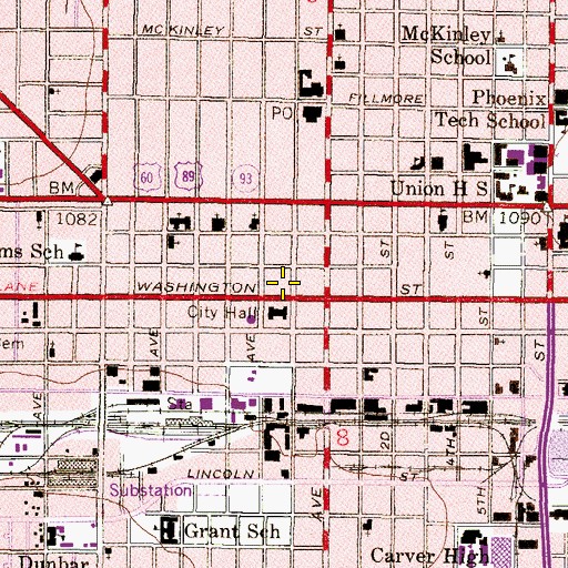 Topographic Map of Maricopa County Jail, AZ