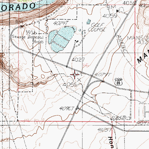 Topographic Map of Coconino County Sheriff's Office Page, AZ
