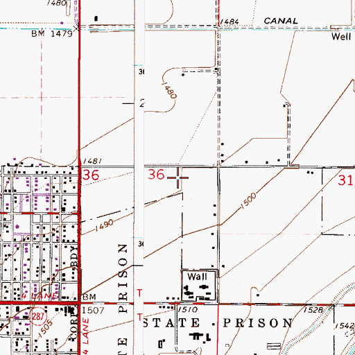 Topographic Map of Central Arizona Correctional Facility, AZ
