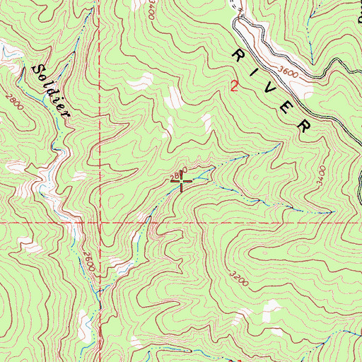 Topographic Map of Surveyor Spring, CA