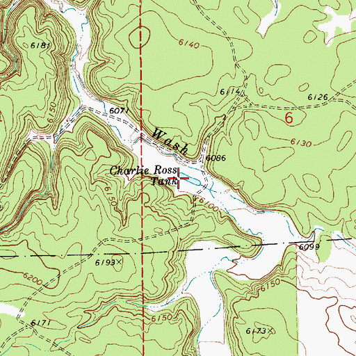 Topographic Map of Charlie Ross Tank, AZ