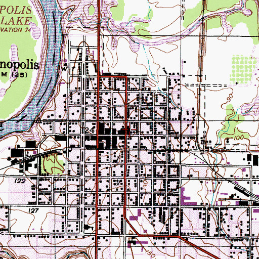 Topographic Map of Demopolis Police Department, AL