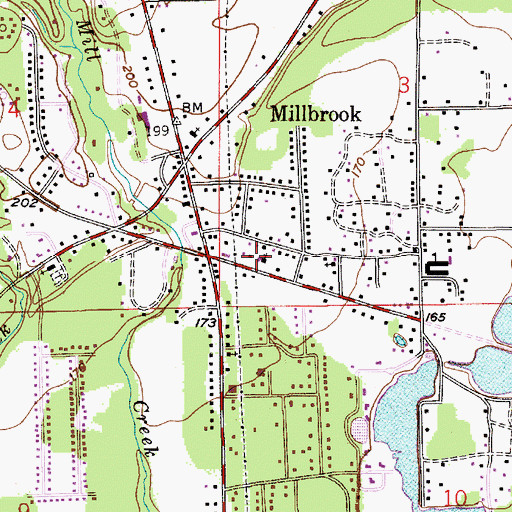 Topographic Map of Millbrook Police Department, AL