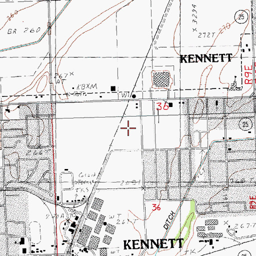 Topographic Map of Dunklin County Sheriff's Office, MO