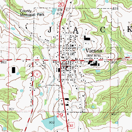 Topographic Map of Maries County Sheriff's Office, MO