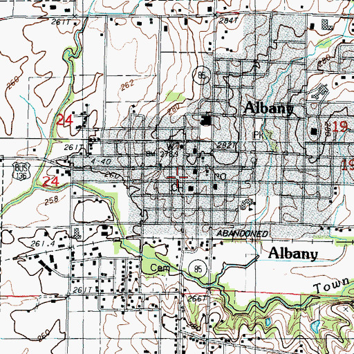 Topographic Map of Gentry County Sheriff's Office, MO
