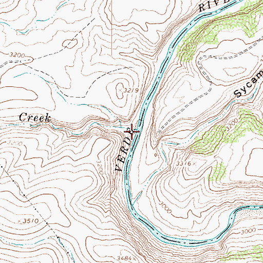 Topographic Map of Chasm Creek, AZ