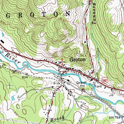Topographic Map of Groton Constable, VT