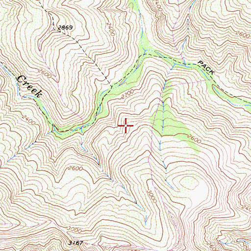 Topographic Map of Middle Buckhorn Campground, CA
