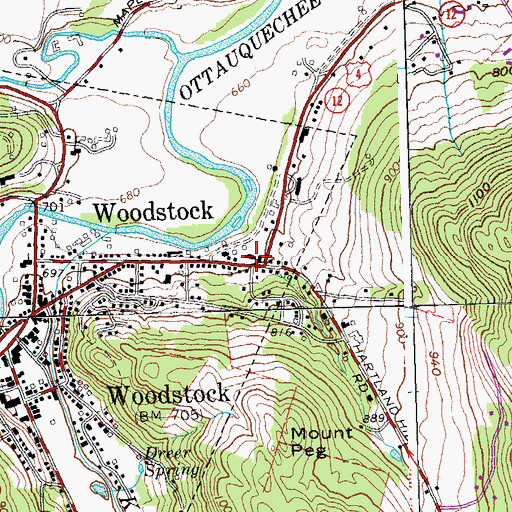 Topographic Map of Windsor County Sheriff's Department, VT