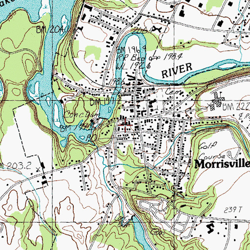 Topographic Map of Morristown Police Department, VT