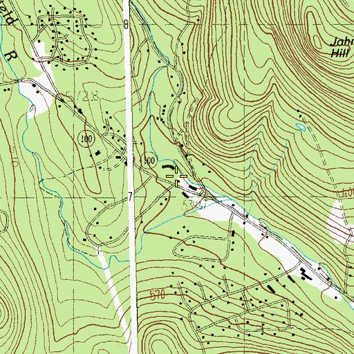 Topographic Map of West Dover Police Department, VT