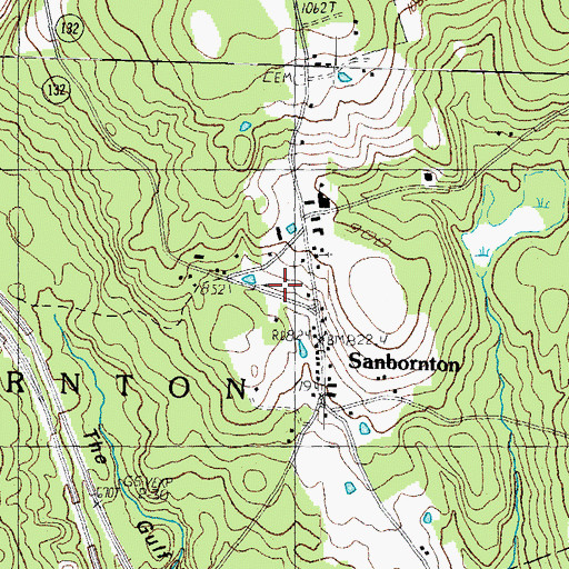 Topographic Map of Sanbornton Police Department, NH