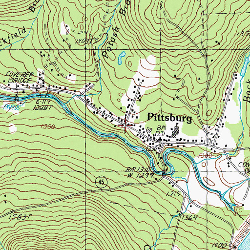 Topographic Map of Pittsburg Police Department, NH