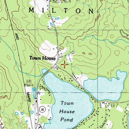 Topographic Map of Milton Police Department, NH