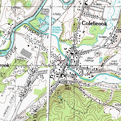 Topographic Map of Colebrook Police Dept, NH