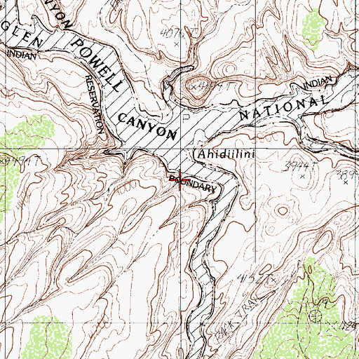 Topographic Map of Chaol Canyon, AZ