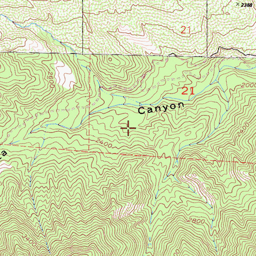 Topographic Map of Murietta Rustic Campsite, CA