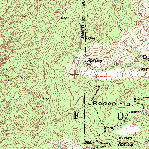 Topographic Map of Dominguez Ranch, CA