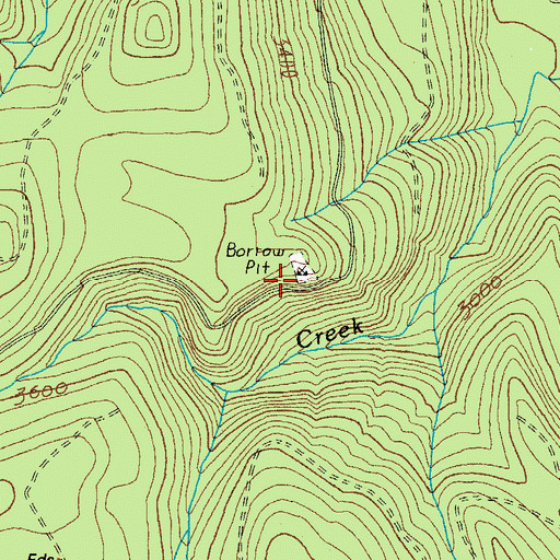 Topographic Map of Lacy Pit, OR