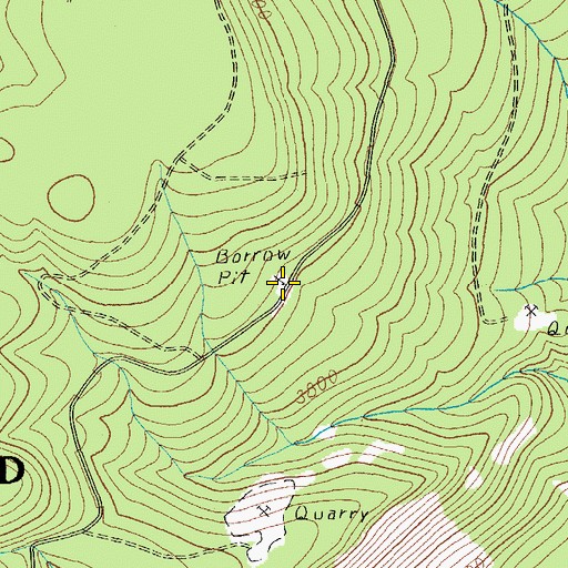 Topographic Map of Bow String Pit, OR