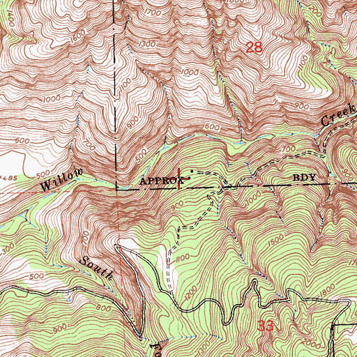 Topographic Map of Sycamore Flat Campground, CA