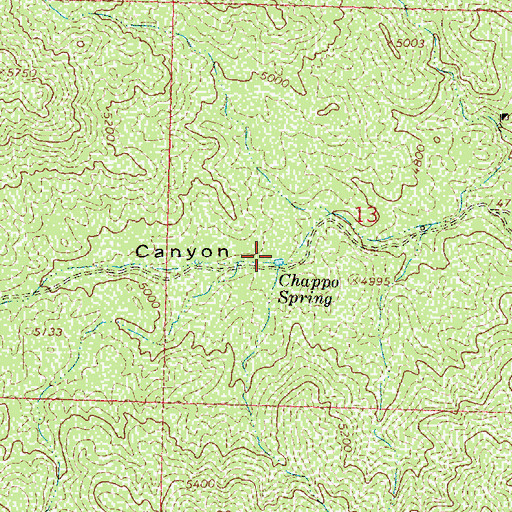 Topographic Map of Chappo Spring, AZ