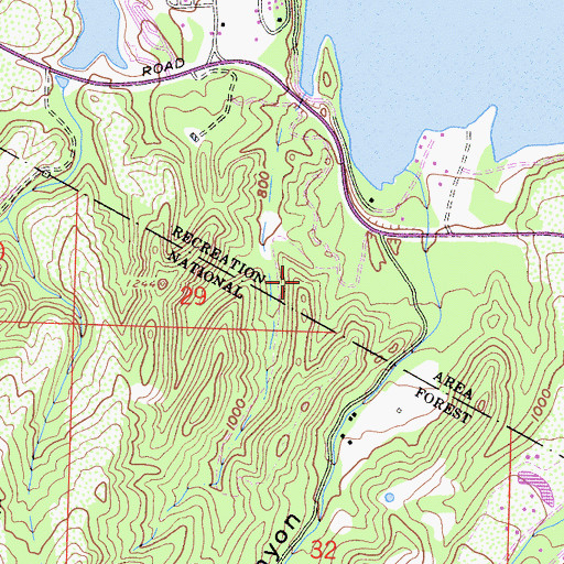 Topographic Map of Cachuma Church Camp, CA